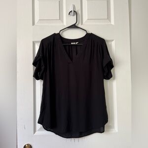 Cotton top, cap sleeve, black, good condition